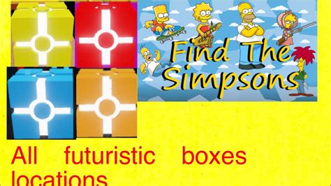 Locate the Nuclear Region at the top of the game. . Where are all the futuristic boxes in find the simpsons